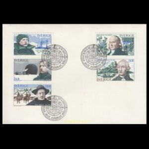 Prominent Swedish explorers on FDC of 1973