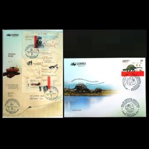 Argentina in Antarctica - 50th Anniversary of Operation 90 and Argentina scientists: first dinosaurs's doscovers in Antarctica on FDC of Argentina 2015