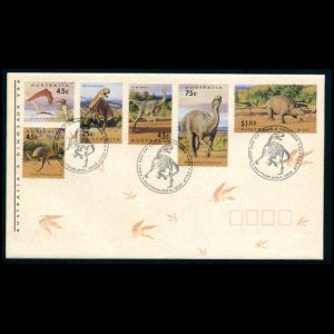 Dinosaurs and pterosaur on FDC of Australia 1993