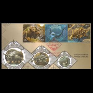 Prehistoric animals on stamps of Mexico 2023