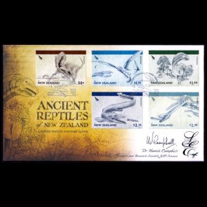 Ancient Reptiles of New Zealand on FDC of New Zealand 2010