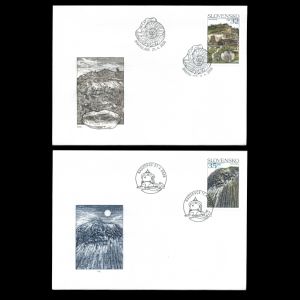 FDC set with Geological Localities Sandberg and Somoska stamps set of Slovakia 2006