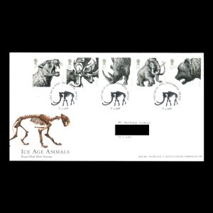 Ice age animals on FDC of UK 2006