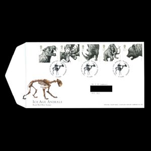Ice age animals on FDC of UK 2006