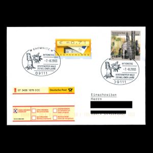 FDC of germany_2003_fdc_used3