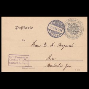 1906 German Empire Postal Stationery Postcard from the Geological Survey of Alsace-Lorraine (Geologische Landes-Untersuchung) in Strasbourg