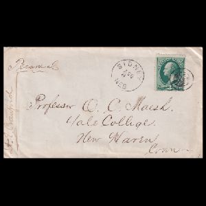 Letter from Erasmus Crawford to Othniel Marsh, USA 1870