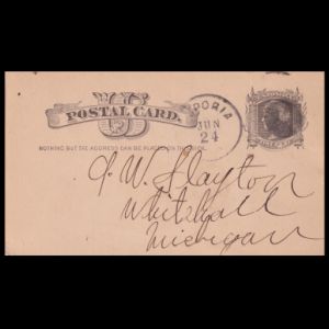 Postcard to Asa Walker Slayton, posted in 1884