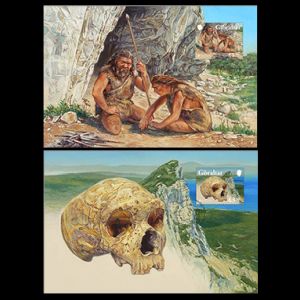 Neandertals on Maxi Cards of Gibraltar 2025 Neandertals on Maxi Cards of Gibraltar 2025