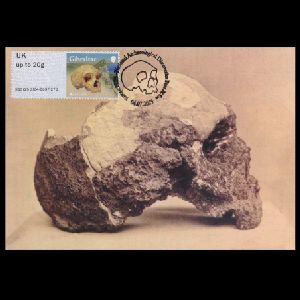 Neanderthals on Maxi Card of Gibraltar 2025