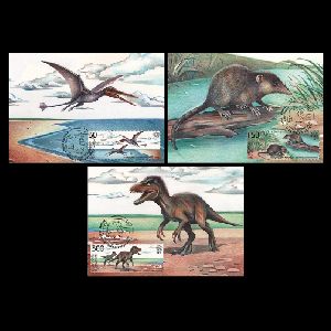 Prehistoric animals on FDC of Kyrgyzstan 2025 Prehistoric animals on FDC of Kyrgyzstan 2025