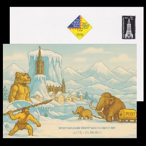 Ice Age artefacts on postmark of Germany 2025