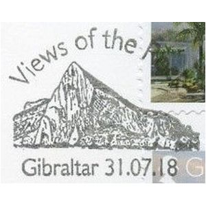 The Rock of Gibraltar on commemorative postmark 2018