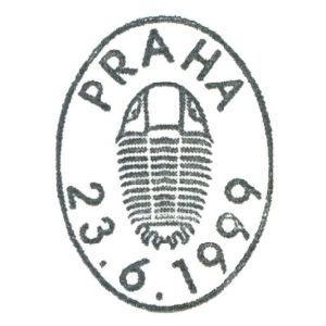 Trilobite on commemorative postmark of Czech Republic 1999