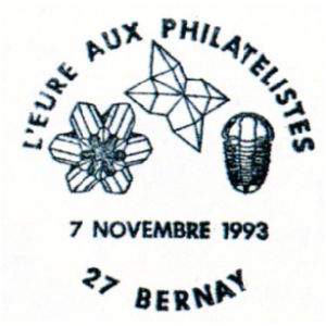 Trilobite on commemorative postmark of France 1993
