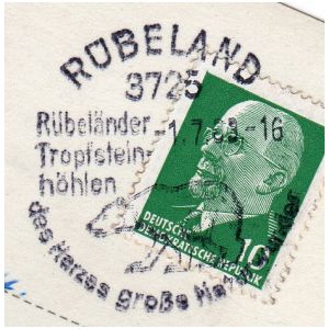 Cave Bear on postmark of East Germany 1963