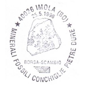 Fossils on postmark of Italy 1996