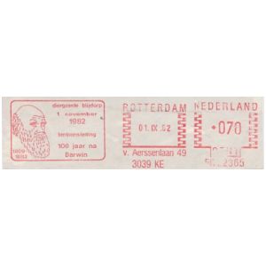 Charles Darwin on meter franking of the Netherlands 1982