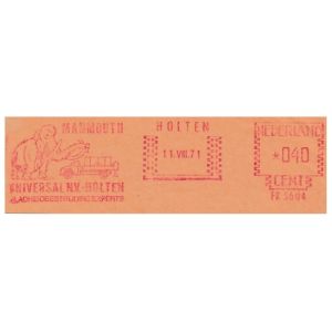 Mammoth  on meter franking of the Netherllands 1971