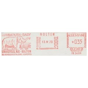 Mammoth  on meter franking of the Netherllands 1973