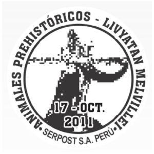 Livyatan melvillei on postmark of Peru 2011