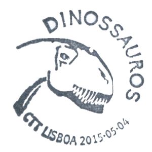 Dinosaur on postmark of Portugal 2015