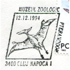 Pterodactylus on commemorative postmarks of Romania 1994