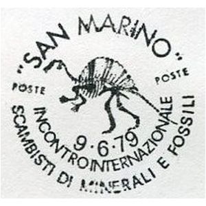 Ouranosaurus nigeriensis on postmark of San Marino 1979