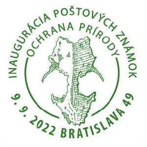 Fossil  on commemorative postmark of Slovakia 2022