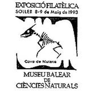 Pterosaurus fossil on commemorative postmark of Spain 1993