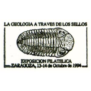 Trilobie on commemorative postmark of Spain 1994