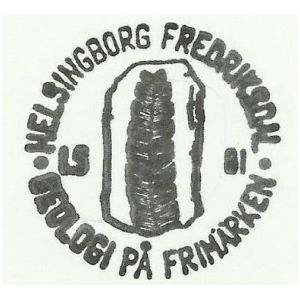 plant fossil on commemorative postmark of Sweden 1981