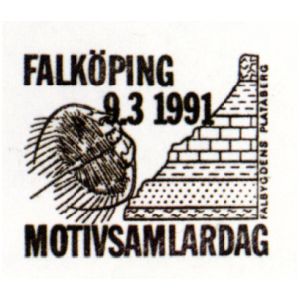 trilobite on commemorative postmark of Sweden 1991