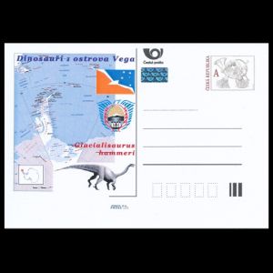 Dinosaurs on personalized postal stationery of Czech Republic 2011