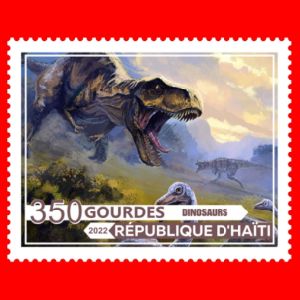Dinosaurs on illegal stamp of Haiti 2022