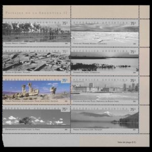Fossil found place Cuesta de Miranda on Landscapes stamps of Argentina 2003