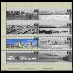 Fossil found place Cuesta de Miranda on Landscapes stamps of Argentina 2003