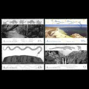 Fossil found places on stamps of Australia 1993