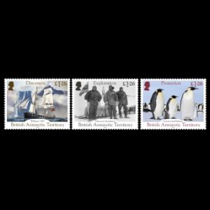 Robert Falcon Scott among other explorers on stamps of British Antarctic Territory 2019
