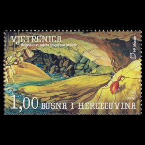 Vjetrenica cave on stamp of Bosnia and Herzegovina, Croatian Post Administration, 2005