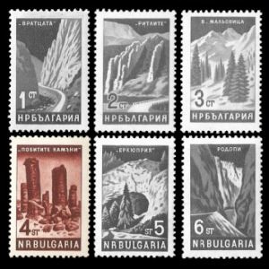 Pobiti Kamani on landscape stamp of Bulgaria 1964
