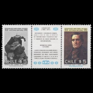 Claudio Gay on stamp of 150th anniversya of National History Museum of Chile 1980