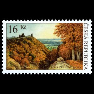 Fossil found place Zelezne hory on stamps of Czech Republic 2016