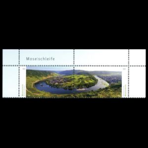 The Moselle, fossil loaction, on stamp of Germany 2016