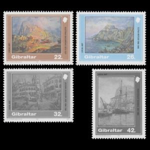 The Rock of Gibraltar on stamp of Gibaltar 1991