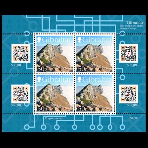 The Rock of Gibraltar among other old views of Gibraltar on stamps of 2018