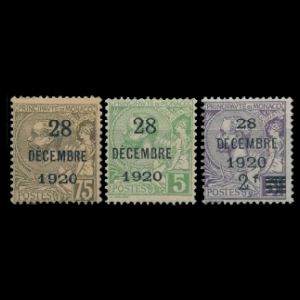 Prince Albert I on definitive stamps of Monaco 1901