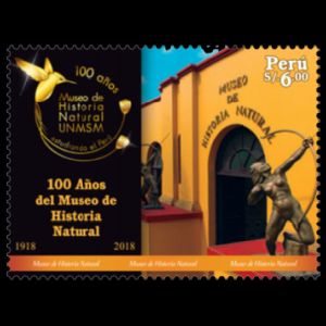 Natural History Museum on stamp of Peru 2019