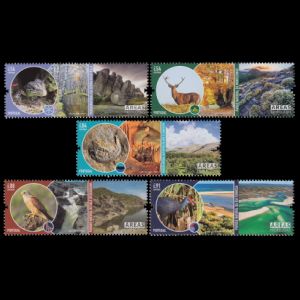 Fossil bivalve Jurassic in age stamp of Portugal 2021