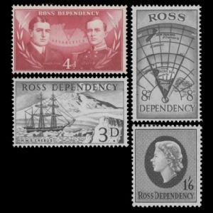 Robert Falcon Scott  on stamps of the Ross Dependency 1957